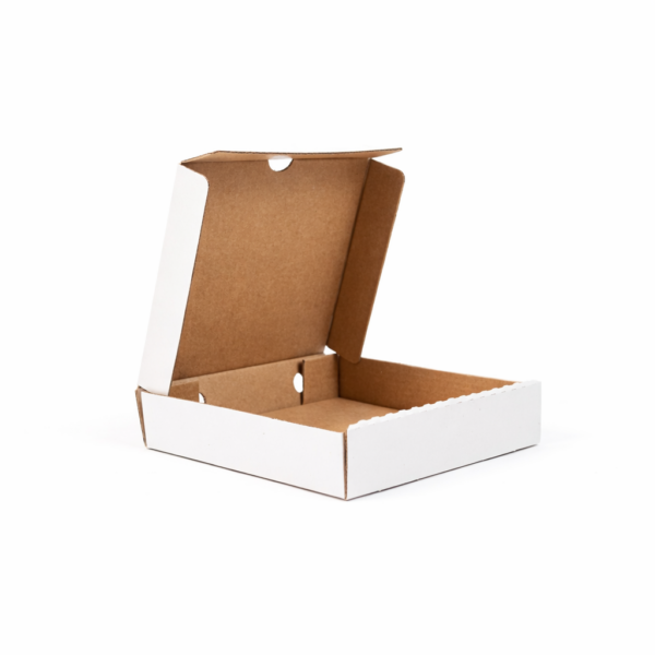 Caja Pizza Blanca 8" (20.32 x 20.32 x 5 cms) - 50 Piezas.