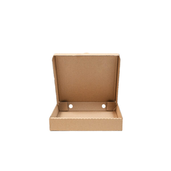Caja de Pizza Kraft - 12" (30.48 cms) x 12" (30.48 cms) x 2" (5 cms).