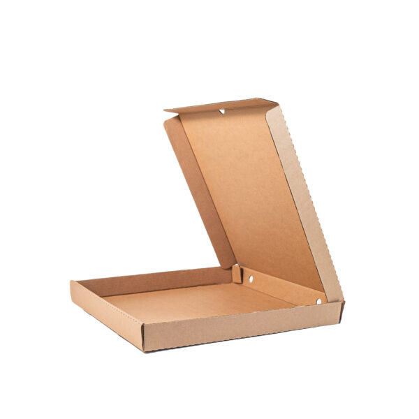 Caja de Pizza Kraft - 18" (45.72 cms) x 18" (45.72 cms) x 2" (5 cms).