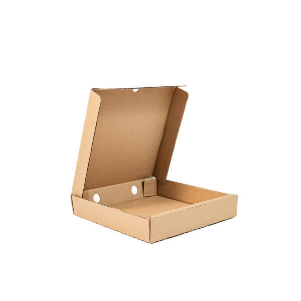 Caja Pizza Kraft - 10" (25.40 cms) x 10" (25.40 cms) x 2" (5 cms).